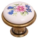 Porcelain knob blue flower AL de la Rustic Butique - 