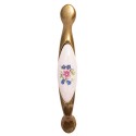 Porcelain handle blue flower AL de la Rustic Butique - 