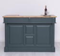 Bar 160cm, blat stejar de la Rustic Butique PS1001-160 - Culoare Top_P061 - Culoare Corp_P087 - DUBLU COLOR