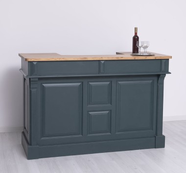 Bar 160cm, blat stejar de la Rustic Butique PS1001-160 - Culoare Top_P061 - Culoare Corp_P087 - DUBLU COLOR