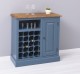 Mobilier mic pentru bar cu suport sticle de la Rustic Butique PS579 - Culoare Top_P064 - Culoare Corp_P051 - DUBLU COLOR