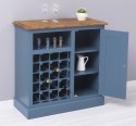 Mobilier mic pentru bar cu suport sticle de la Rustic Butique PS579 - Culoare Top_P064 - Culoare Corp_P051 - DUBLU COLOR