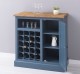 Mobilier mic pentru bar cu suport sticle de la Rustic Butique PS579 - Culoare Top_P064 - Culoare Corp_P051 - DUBLU COLOR