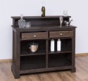 Bar cu 2 sertare, 2 compartimente deschise, blat stejar de la Rustic Butique PS577 - Culoare_P062 - CERUIT