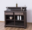 Bar cu 2 sertare, 2 compartimente deschise, blat stejar de la Rustic Butique PS577 - Culoare_P062 - CERUIT