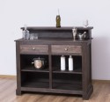 Bar cu 2 sertare, 2 compartimente deschise, blat stejar de la Rustic Butique PS577 - Culoare_P062 - CERUIT