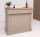 Bar cu suport pentru sticle de vin, blat stejar de la Rustic Butique PS671 - Culoare Top_P061 - Culoare Corp_P023A - DUBLU COLOR