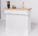 Bar cu suport pentru sticle de vin, blat stejar de la Rustic Butique PS671 - Culoare Top_P061 - Culoare Corp_P004 - DUBLU COLOR