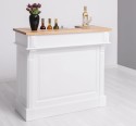 Bar cu suport pentru sticle de vin, blat stejar de la Rustic Butique PS671 - Culoare Top_P061 - Culoare Corp_P004 - DUBLU COLOR