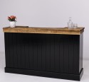 Tejghea de bar cu dungi verticale 180 cm de la Rustic Butique PS696 - Culoare Top_P064 - Culoare Corp_P150 - DUBLU COLOR