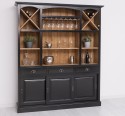 Mobilier de bar cu suport pentru pahare si sticle,180 cm de la Rustic Butique PS698 - Culoare Ext._P150 / Culoare Int._P001 - DUBLU COLOR