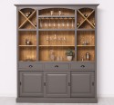 Mobilier de bar cu suport pentru pahare si sticle,180 cm de la Rustic Butique PS698 - Culoare Ext._P022 / Culoare Int._P002 - DUBLU COLOR