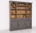 Mobilier de bar cu suport pentru pahare si sticle,180 cm de la Rustic Butique PS698 - Culoare Ext._P022 / Culoare Int._P002 - DUBLU COLOR