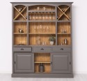 Mobilier de bar cu suport pentru pahare si sticle,180 cm de la Rustic Butique PS698 - Culoare Ext._P022 / Culoare Int._P002 - DUBLU COLOR