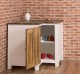 Mobila de colt pentru bucatarie 98x98x90cm de la Rustic Butique PS458 - Culoare Top_P064 - Culoare Corp_P039 - Culoare Usi_P064 - DUBLU COLOR