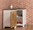 Mobila de colt pentru bucatarie 98x98x90cm de la Rustic Butique PS458 - Culoare Top_P064 - Culoare Corp_P039 - Culoare Usi_P064 - DUBLU COLOR