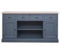 Mobilier de bucatarie 2 usi, 4 sertare, rafturi deschise BAS, blat stejar de la Rustic Butique PS508BAS - Culoare Top_P035 - Culoare Corp_P051 - DUBLU COLOR