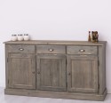 Bufet cu 3 usi, 3 sertare, BAS de la Rustic Butique PS265BAS - Culoare Top_P079 - Culoare Corp_P057 - DUBLU COLOR