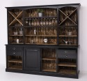 Mobilier de bar cu suport pentru pahare si sticle BAS + SUP de la Rustic Butique PS699BAS+SUP - Culoare Ext._P150 / Culoare Int._P064 - DUBLU COLOR