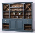 Mobilier de bar cu suport pentru pahare si sticle BAS + SUP de la Rustic Butique PS699BAS+SUP - Culoare Ext._P087 / Culoare Int._P064 - DUBLU COLOR