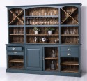 Mobilier de bar cu suport pentru pahare si sticle BAS + SUP de la Rustic Butique PS699BAS+SUP - Culoare Ext._P087 / Culoare Int._P064 - DUBLU COLOR