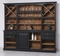 Mobilier de bar cu suport pentru pahare si sticle BAS + SUP de la Rustic Butique PS699BAS+SUP - Culoare Ext._P003 - Culoare Int._P001 - DUBLU COLOR