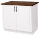 Corp inferior pentru bucatarie cu doua usi cu blat brad de la Rustic Butique PS769 - Culoare Top_P064 - Culoare Corp_P004 - DUBLU COLOR