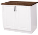 Corp inferior pentru bucatarie cu doua usi cu blat brad de la Rustic Butique PS769 - Culoare Top_P064 - Culoare Corp_P004 - DUBLU COLOR