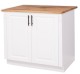 Corp inferior pentru bucatarie cu doua usi cu blat stejar de la Rustic Butique PS769 - Culoare Top_P061 - Culoare Corp_P004 - DUBLU COLOR