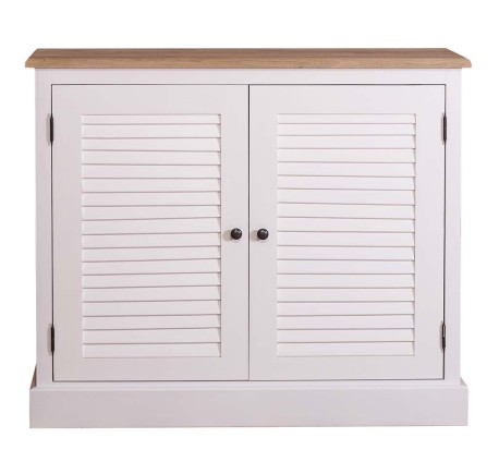 Bufet cu 2 usi, blat stejar, Colectia Shutter de la Rustic Butique PS568 - Top Culoare_Brut - Corp Culoare_P004 - VOPSIT