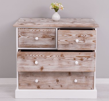 Comoda cu 4 sertare cu sine - Culoare Top_P071 - Culoare Corp_P004 - Culoare Sertare_P071 - DUBLU COLOR de la Rustic Butique OUTPS150 - Culoare Top_P071 - Culoare Corp_P004 - Culoare Sertare_P071 - DUBLU COLOR