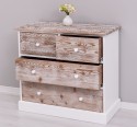 Comoda cu 4 sertare cu sine - Culoare Top_P071 - Culoare Corp_P004 - Culoare Sertare_P071 - DUBLU COLOR de la Rustic Butique OUTPS150 - Culoare Top_P071 - Culoare Corp_P004 - Culoare Sertare_P071 - DUBLU COLOR