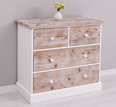 Comoda cu 4 sertare cu sine - Culoare Top_P071 - Culoare Corp_P004 - Culoare Sertare_P071 - DUBLU COLOR de la Rustic Butique OUTPS150 - Culoare Top_P071 - Culoare Corp_P004 - Culoare Sertare_P071 - DUBLU COLOR