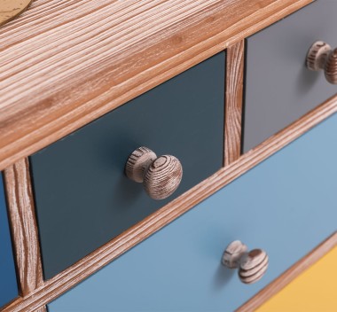 Comoda 13 sertare - Culoare Corp_P071 - Culoare Sertare_Multicolor - MULTICOLOR de la Rustic Butique OUTPS474 - Culoare Corp_P071 - Culoare Sertare_Multicolor - MULTICOLOR