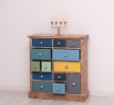 Comoda 13 sertare - Culoare Corp_P071 - Culoare Sertare_Multicolor - MULTICOLOR de la Rustic Butique OUTPS474 - Culoare Corp_P071 - Culoare Sertare_Multicolor - MULTICOLOR
