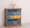 Comoda 13 sertare - Culoare Corp_P071 - Culoare Sertare_Multicolor - MULTICOLOR de la Rustic Butique OUTPS474 - Culoare Corp_P071 - Culoare Sertare_Multicolor - MULTICOLOR
