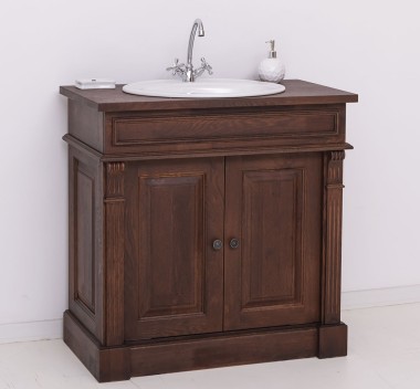 Dulap baie cu un lavoar - lavoar neinclus in pret, stejar de la Rustic Butique OPS4003 - Culoare_P081 - LACUIT