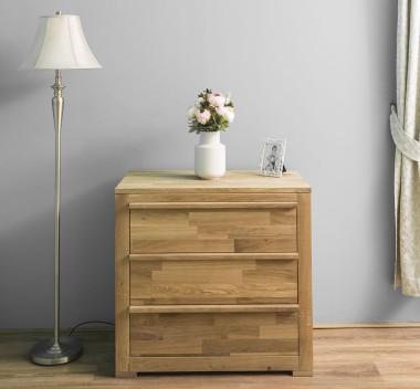 Comoda cu trei sertare Wild Oak, sertare pe sine metalice de la Rustic Butique OPS632 - Culoare_P089 - ULEIAT