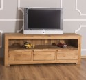 Comoda pentru televizor cu trei sertare Wild Oak, sertare pe sine metalice de la Rustic Butique OPS634 - Culoare_P089