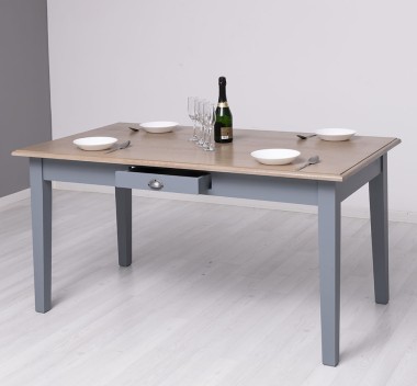 Masa 180x90cm, blat stejar de la Rustic Butique PS22 - Culoare Top_P057 - Culoare Corp_P042 - DUBLU COLOR