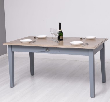 Masa 180x90cm, blat stejar de la Rustic Butique PS22 - Culoare Top_P057 - Culoare Corp_P042 - DUBLU COLOR