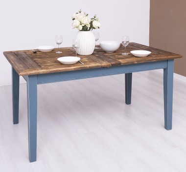 Masa cu extensie 160/220x90x78cm de la Rustic Butique PS224 - Culoare Top_P064 - Culoare Corp_P051A - DUBLU COLOR