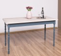 Masa cu blat stejar si picioare strunjite, dim. 140x70x78 de la Rustic Butique PS660 - Culoare Top_P035 - Culoare Corp_P051 - DUBLU COLOR