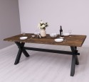 Masa dining cu picioare X, 210 de la Rustic Butique PS678 - Culoare Top_P064 - Culoare Corp_P003 - DUBLU COLOR