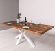 Masa dining cu picior central in X, lungime 210 de la Rustic Butique PS715 - Culoare Top_P064 - Culoare Corp_P004 - DUBLU COLOR