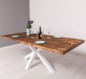 Masa dining cu picior central in X, lungime 210 de la Rustic Butique PS715 - Culoare Top_P064 - Culoare Corp_P004 - DUBLU COLOR