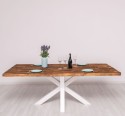 Masa dining cu picior central in X, lungime 210 de la Rustic Butique PS715 - Culoare Top_P064 - Culoare Corp_P004 - DUBLU COLOR