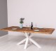 Masa dining cu picior central in X, lungime 210 de la Rustic Butique PS715 - Culoare Top_P064 - Culoare Corp_P004 - DUBLU COLOR