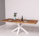 Masa dining cu picior central in X, lungime 210 de la Rustic Butique PS715 - Culoare Top_P064 - Culoare Corp_P004 - DUBLU COLOR