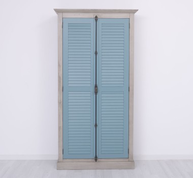 Dulap cu 2 usi, sistem inchidere tija, Colectia Shutter de la Rustic Butique PS616 - Culoare Corp_P037 - Culoare Usi_P008 - DUBLU COLOR